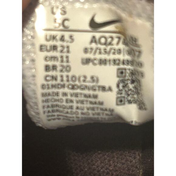 GUC Nike Kid's Sneakers Black/White/Pink Toddler Size 5C - Picture 6 of 6